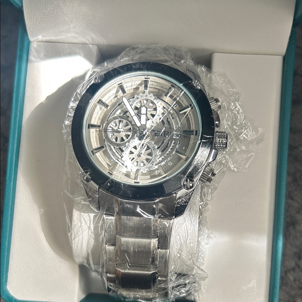 BiBi Silver Men's Stainless Steel Chronograph Watch
